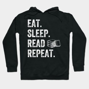 Eat sleep read repeat Hoodie